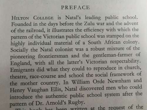 HILTON PORTRAIT S A Public School 1872 - 1945 ALAN F HATTERSLEY 1945 Hilton College
