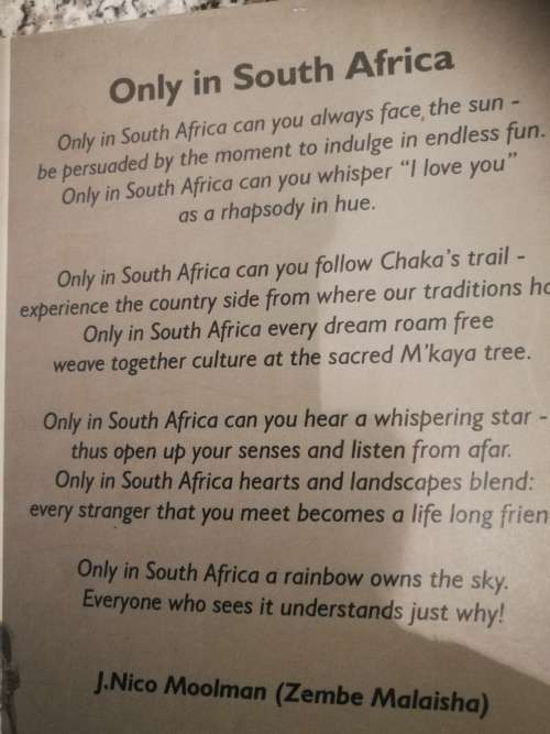 SOUTH AFRICA AT A CANTER A CULTURAL RHAPSODY NICO MOOLMAN ( Stories Places  interest and history )