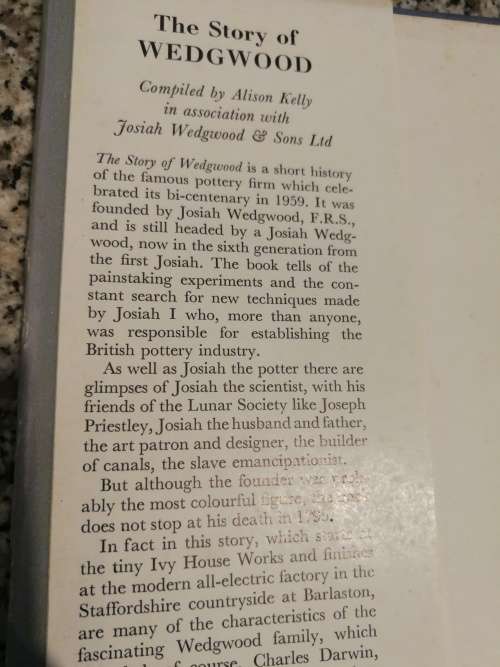 THE STORY OF WEDGWOOD  compiled by Alison Kelly in association with Josiah Wedgwood  ( Pottery  )