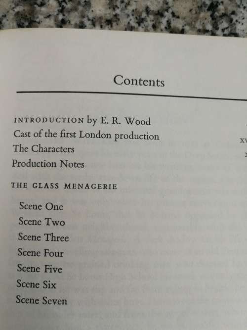 THE GLASS MENAGERIE TENNESSEE WILLIAMS  Introduction E R Wood  ( play )