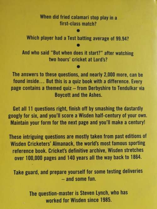 THE WISDEN CRICKET QUIZ BOOK compiled by STEVEN LYNCH 2004
