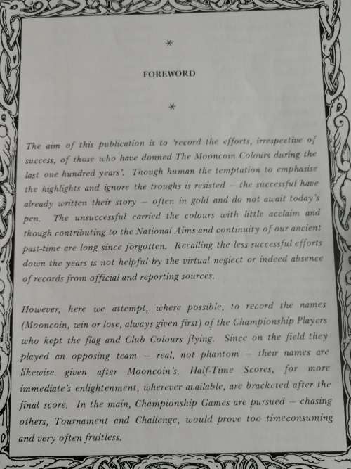 THE MOONCOIN STORY MOIN CUINN  ( Hurling  G A A Drug Walsh Bob O` Keeffe Kilkenny )