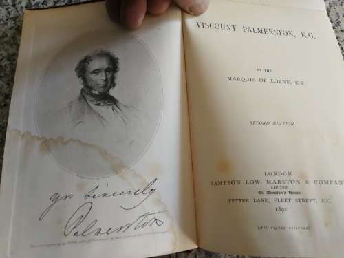 LORD PALMERSTON MARQUIS OF LORNE K T 1892