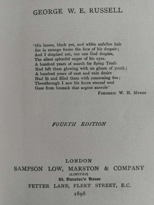 W E GLADSTONE  by GEORGE W E RUSSELL Fourth Edition  1898