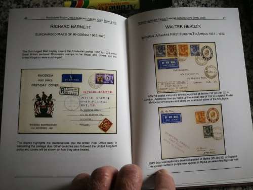 RHODESIAN STUDY CIRCLE DIAMOND JUBILEE CAPE TOWN OCT NOVEMBER 2008 ( philatelic philatist philately