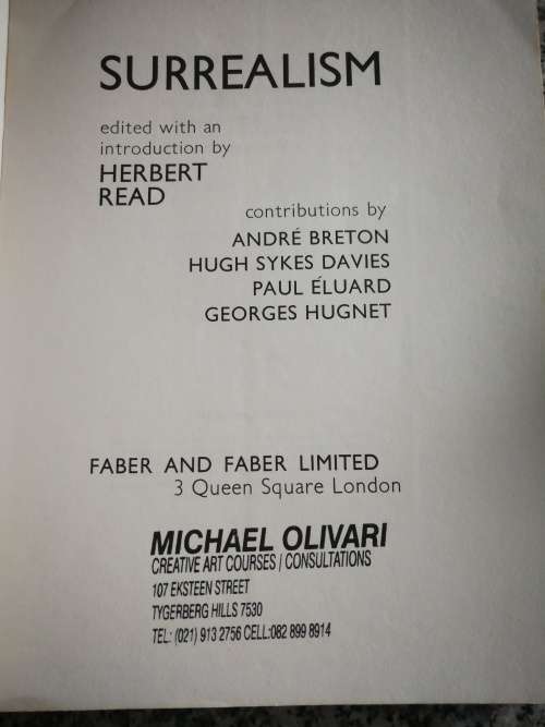 SURREALISM  edited by HERBERT READ 1936 art