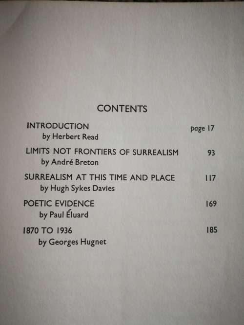 SURREALISM  edited by HERBERT READ 1936 art