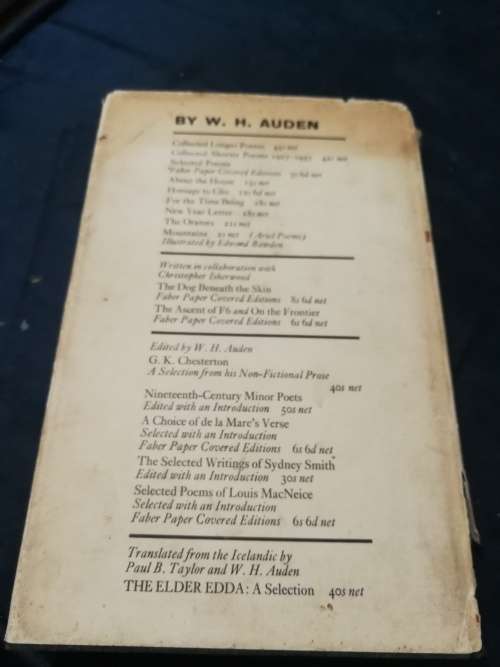 CITY WITHOUT WALLS and other poems by W H AUDEN