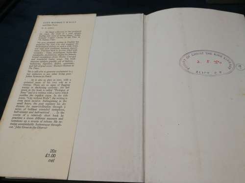 CITY WITHOUT WALLS and other poems by W H AUDEN