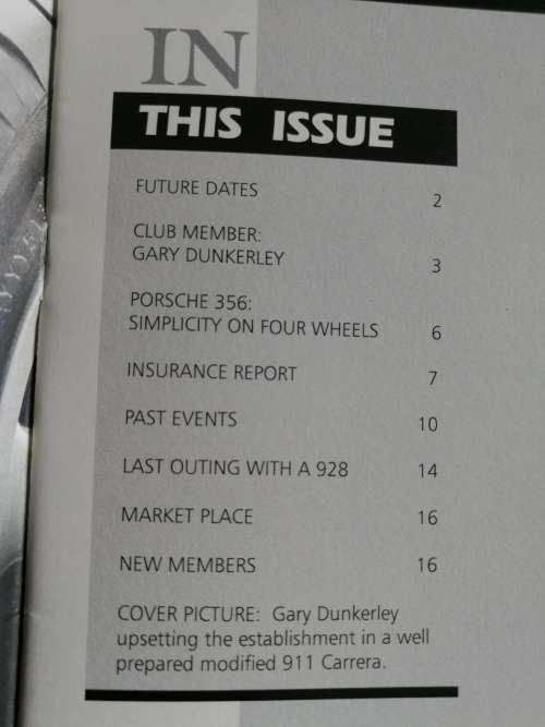 PORSCHE REPORT PORSCHE CLUB SOUTH AFRICA Issue three of 1996 (no. 3 of 10 issued in 1996 )