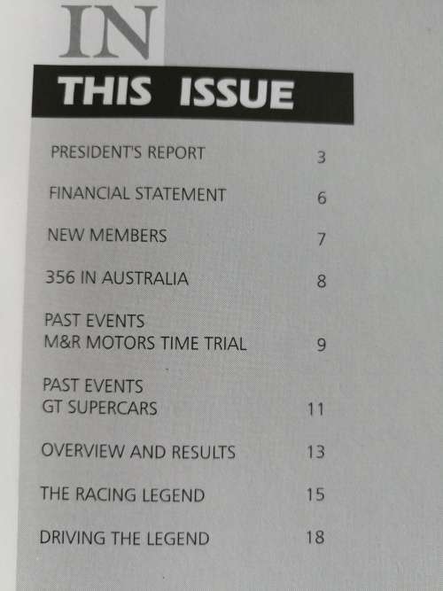PORSCHE REPORT PORSCHE CLUB SOUTH AFRICA Issue ten of 1996 (no. 10 of 10 issued in 1996 )
