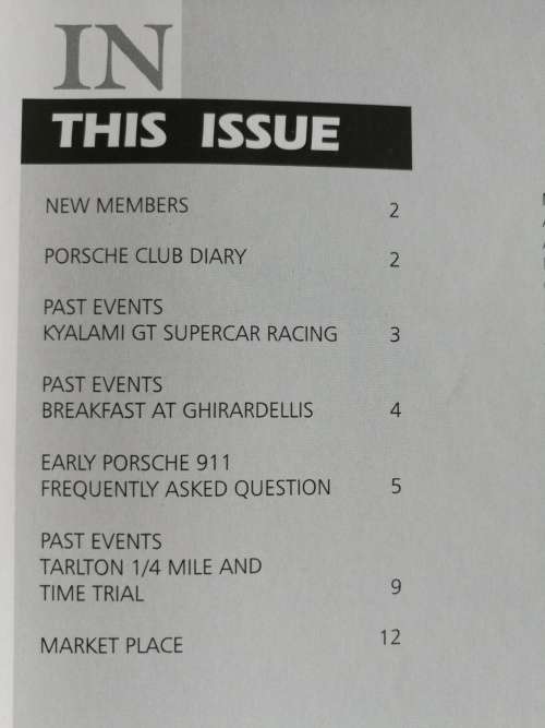 PORSCHE REPORT PORSCHE CLUB SOUTH AFRICA Issue TWO of 1997