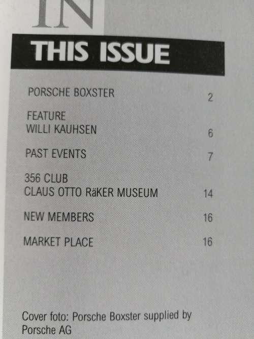 PORSCHE REPORT PORSCHE CLUB SOUTH AFRICA Issue EIGHT of 1996 (no. 8 of 10 issued in 1996 )