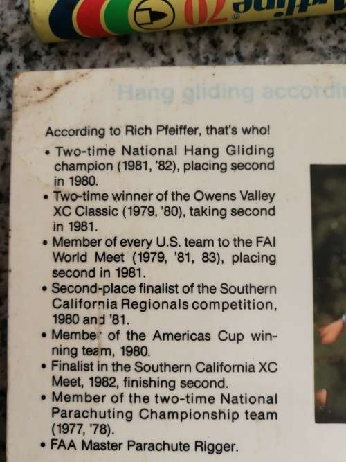 HANG GLIDING ACCORDING TO PFEIFFER RICH PFEIFFER SKILLS FOR THE ADVANCED PILOT flight aviation