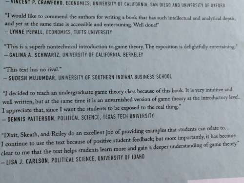 GAMES OF STRATEGY AVINASH DIXIT SUSAN SKEATH DAVID H REILEY  Jr