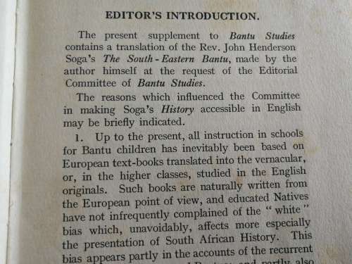 THE SOUTH EASTERN BANTU J HENDERSON SOGA 1930   ( South-Eastern  )