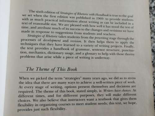 STRATEGIES OF RHETORIC A M TIBBETTS CHARLENE TIBBETTS SIXTH EDITION 1991 improve writing skills