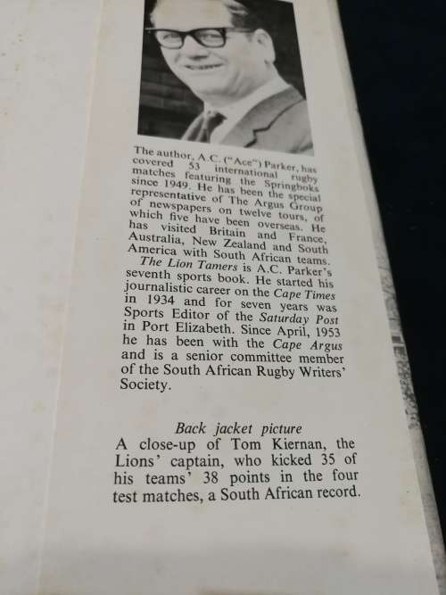 THE LION TAMERS A C PARKER Foreword D H CRAVEN 1968 Rugby
