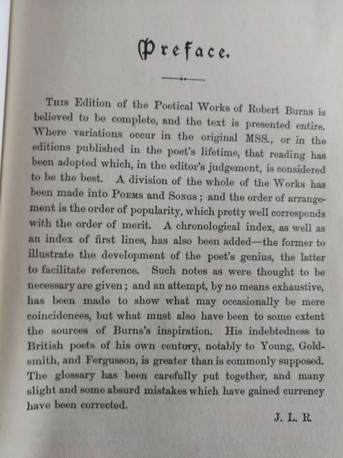 THE POETICAL WORKS OF ROBERT BURNS OXFORD EDITION  1921  poetry poems