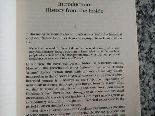 THE NOVELS OF NADINE GORDIMER History from the Inside STEPHEN R CLINGMAN