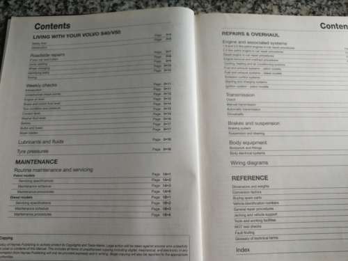 VOLVO S40 & V50 Mar 2004 to June 2007 Petrol & Diesel Haynes Owners Workshop Manual 4731