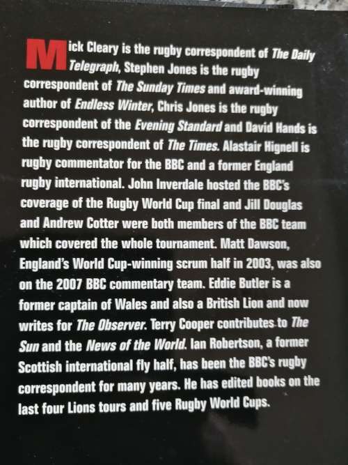 RUGBY WORLD CUP 2007 HEROES AND HEARTBREAK IAN ROBERTSON
