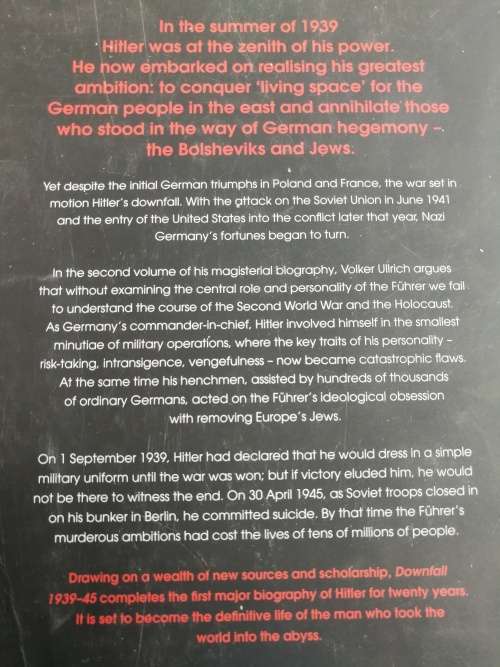 HITLER DOWNFALL 1939-45 VOLKER ULLRICH