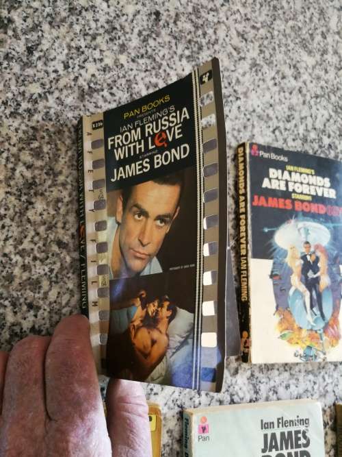 A Bundle of 7 JAMES BOND 007 IAN FLEMING Softcover Books