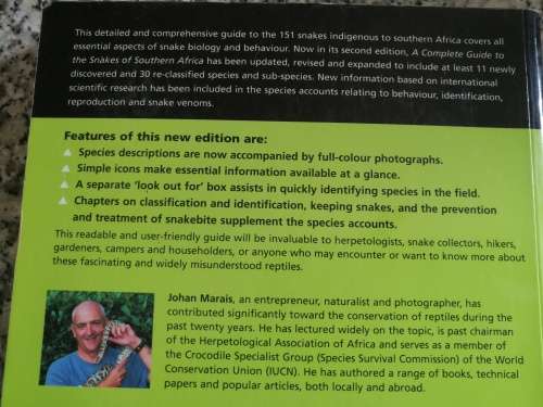 A COMPLETE GUIDE TO THE SNAKES OF SOUTHERN AFRICA JOHAN MARAIS