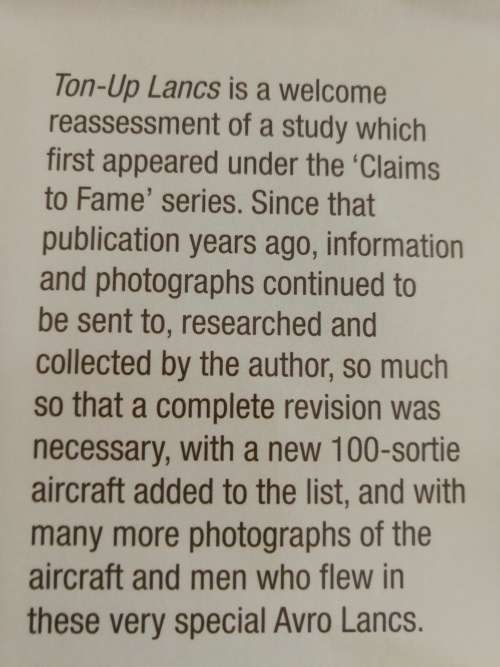 TON-UP LANCS History of 35 RAF LANCASTERS each completed 100 sorties WW2 NORMAN FRANKS aircraft