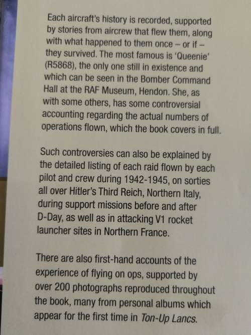 TON-UP LANCS History of 35 RAF LANCASTERS each completed 100 sorties WW2 NORMAN FRANKS aircraft