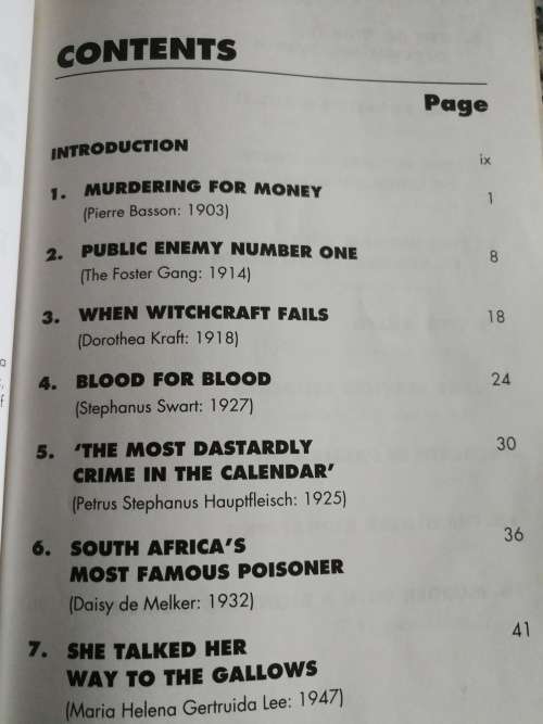 FAMOUS SOUTH AFRICAN CRIMES ROB MARSH 1991