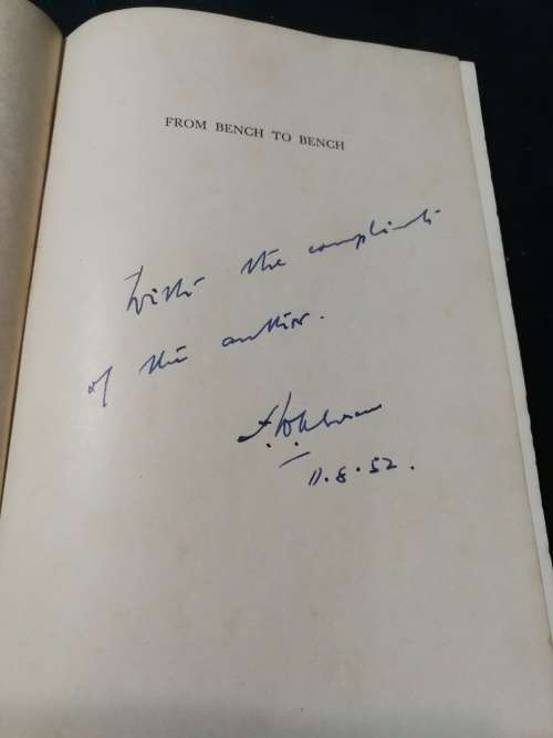 FROM BENCH TO BENCH Reflections Reminiscences and Records  of F W AHRENS 1948 Retired Magistrate