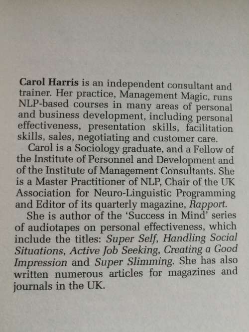 THE ELEMENTS OF NLP  CAROL HARRIS ( Neuro-Linguistic Programming )