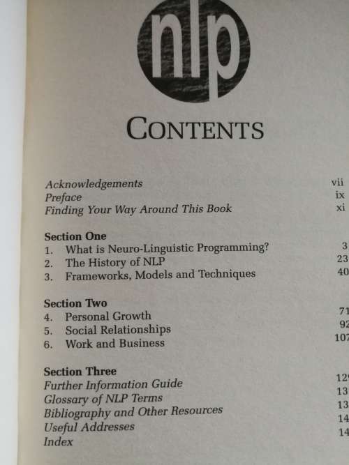 THE ELEMENTS OF NLP  CAROL HARRIS ( Neuro-Linguistic Programming )