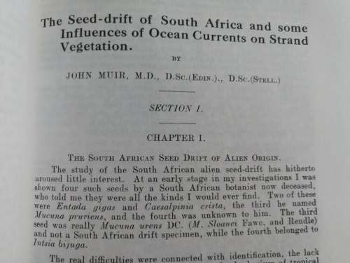 THE SEED-DRIFT OF SOUTH AFRICA JOHN MUIR  facsimilie edition 2003 ( SEED DRIFT  )