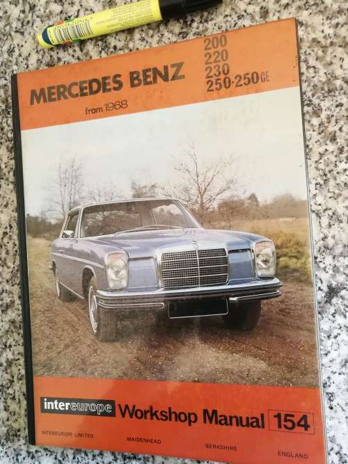 MERCEDES BENZ from 1968 200 220 230 250 - 250 CE INTEREUROPE WORKSHOP MANUAL 154
