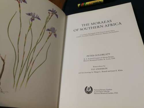 THE MORAEAS PETER GOLDBLATT with watercolours by FAY ANDERSON Plants  Flowers