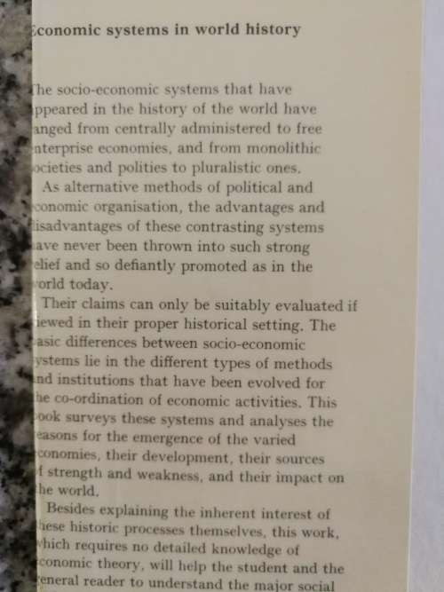 ECONOMIC SYSTEMS IN WORLD HISTORY STEPHAN VILJOEN  (  economics )