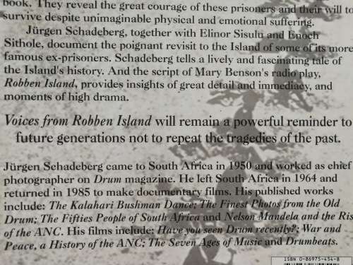 SIGNED BY TOKYO SEXWALE VOICES FROM ROBBEN ISLAND COMPILED by JURGEN SCHADEBERG 1979