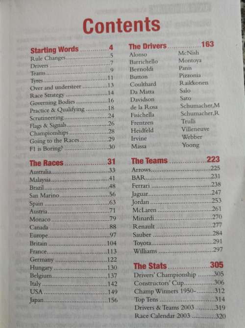 THE ROUGH GUIDE TO FORMULA 1 2003 SEASON Teams ,  Drivers  Circuits  Stats BRUCE SMITH Motor Racing