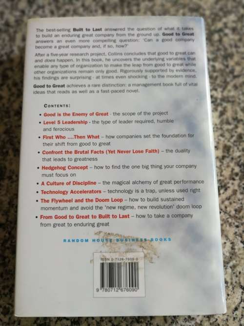 GOOD TO GREAT by JIM COLLINS Why Some Companies make the Leap..and others Don`t  business studies