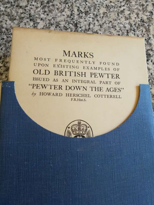 PEWTER DOWN THE AGES HOWARD HERSCHELL COTTERELL 1932 From Medieval Times to Present