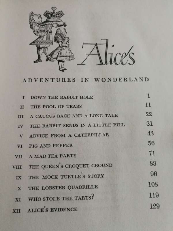 ALICE IN WONDERLAND AND THROUGH THE LOOKING GLASS LEWIS CARROLL 1946