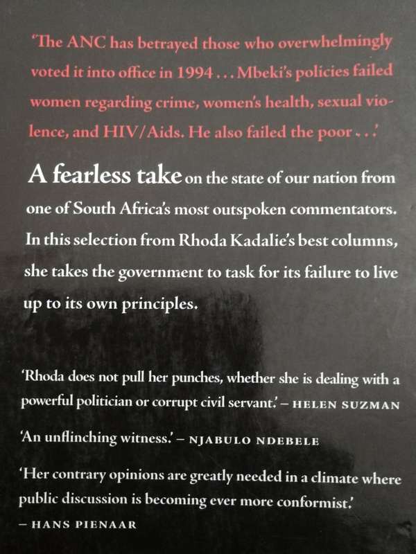 RHODA KADALIE IN YOUR FACE Passionate Conversations  about People and Politics