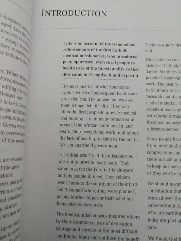 IN THE SERVICE OF HEALING A HISTORY OF CATHOLIC HEALTH CARE IN SOUTHERN AFRICA  mission