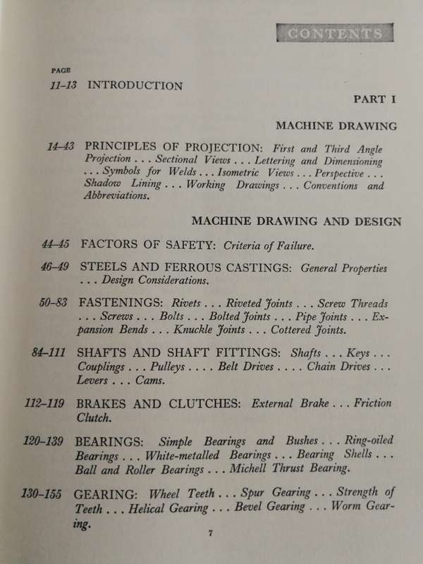 MACHINE DRAWING AND DESIGN W ABBOTT Seventh Edition 1960  ( technical drawing )