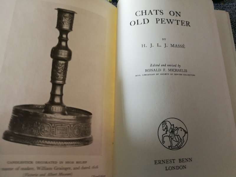 CHATS ON PEWTER H J L J MASSE Edited and Revised by Ronald F MICHAELIS Revised Ed. 1949
