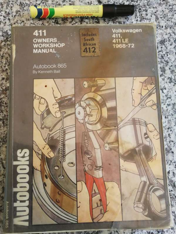 VOLKSWAGON 411 OWNERS WORKSHOP MANUAL 1968 - 72 AUTOBOOK 865  please note the description