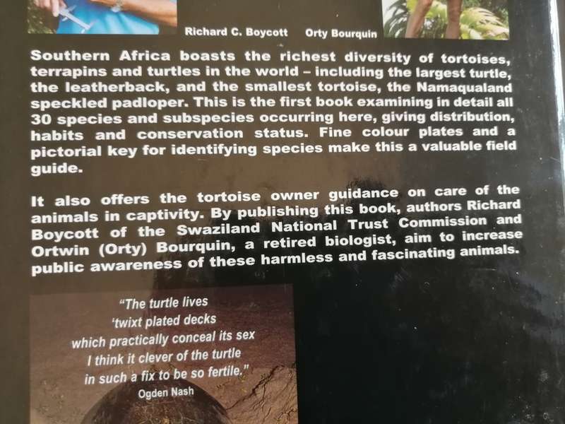 THE SOUTHERN AFRICAN TORTOISE BOOK Revised Expanded Edition Richard C Boycott incl Terrapins
